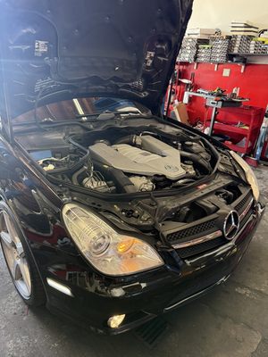 Engine diagnostics on Mercedes